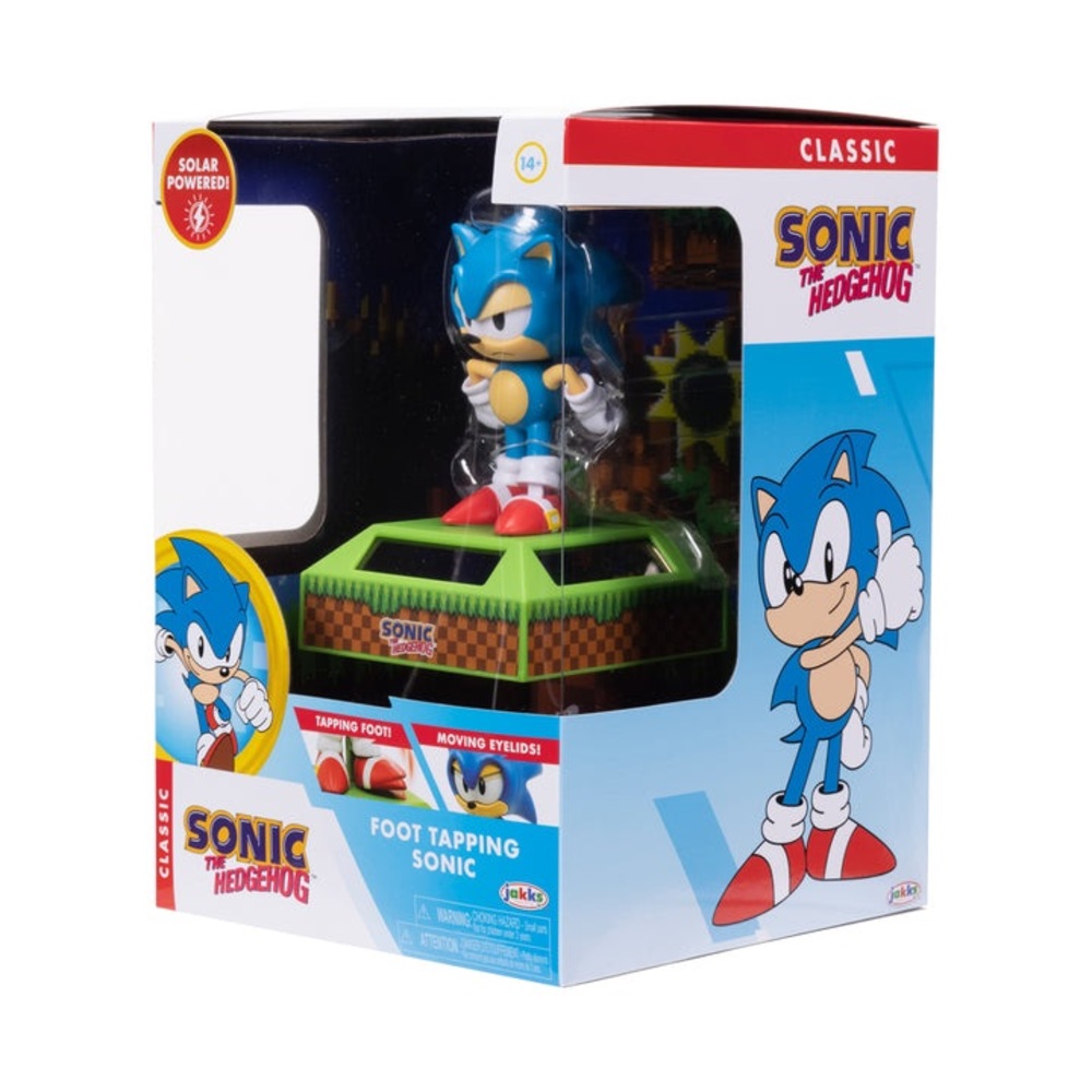 🌀Jakks Pacific, Sonic The Hedgehog Foot Tapping, Solar Powered